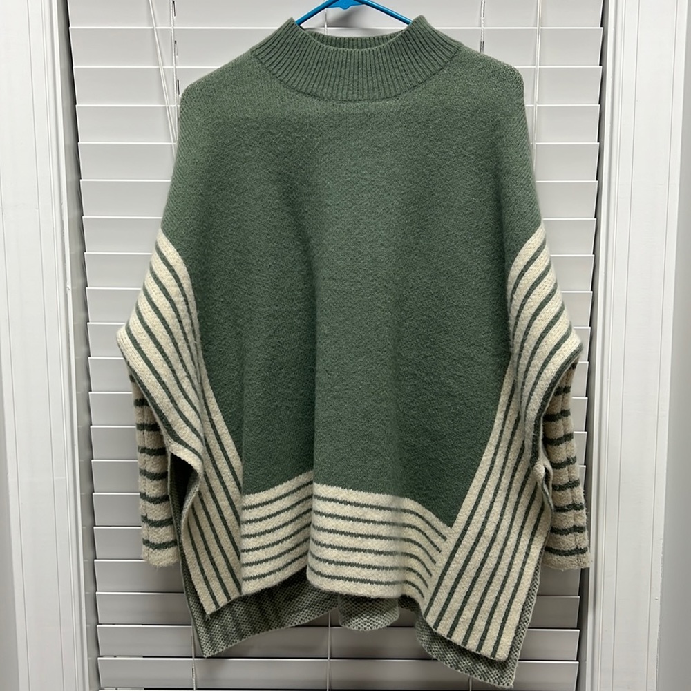 Oversized poncho sweater